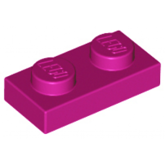 Plaat 1x2 Magenta